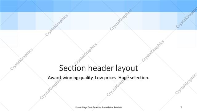 Section Header presentation slide layout