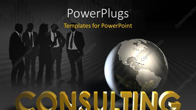  Presentation with consulting - A silhouette with a text that spell out the word 