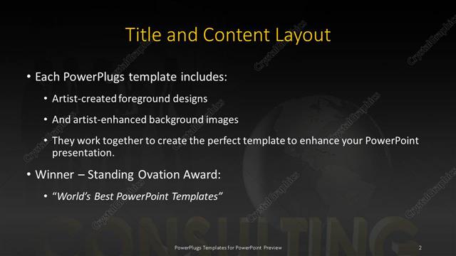 Title and Content presentation slide layout