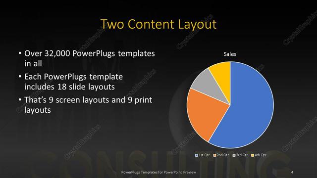 Two Content presentation slide layout