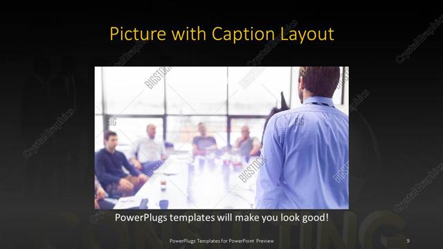 Picture with Caption presentation slide layout