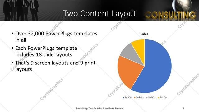 Two Content presentation slide layout