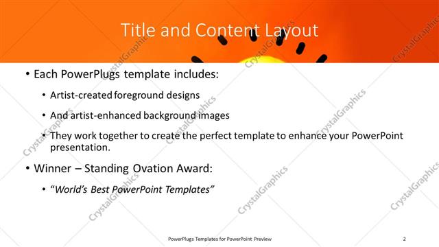 Title and Content presentation slide layout