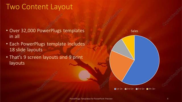 Two Content presentation slide layout