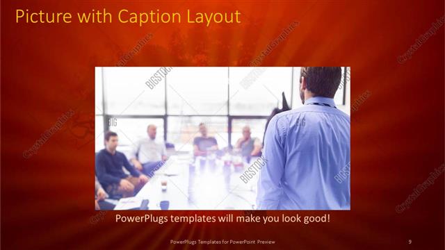 Picture with Caption presentation slide layout
