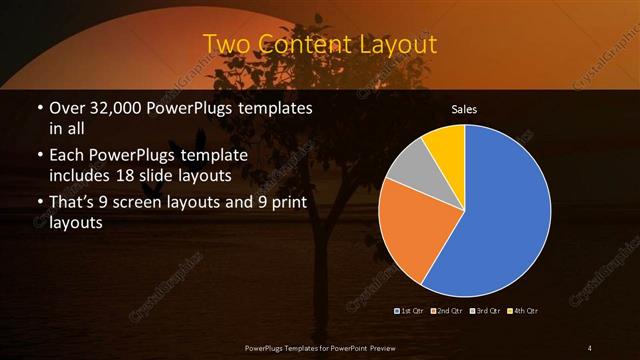 Two Content presentation slide layout