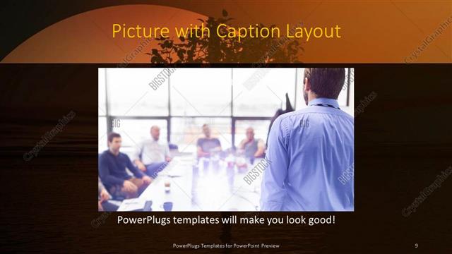 Picture with Caption presentation slide layout