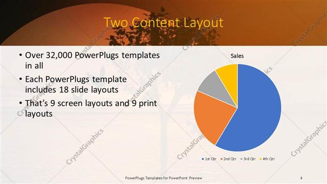 Two Content presentation slide layout