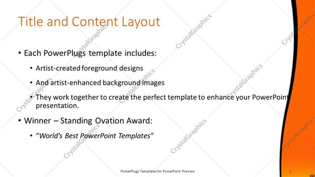 Title and Content presentation slide layout
