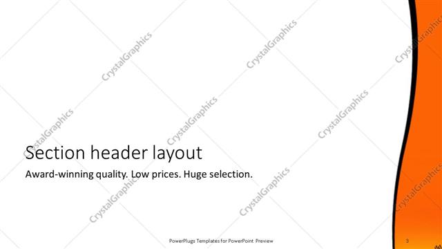 Section Header presentation slide layout