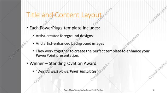Title and Content presentation slide layout