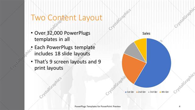 Two Content presentation slide layout