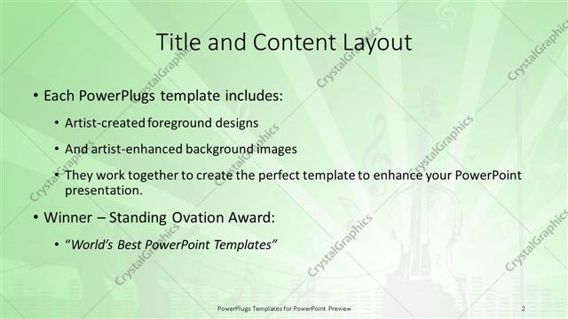 Title and Content presentation slide layout