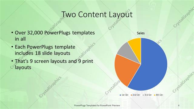 Two Content presentation slide layout