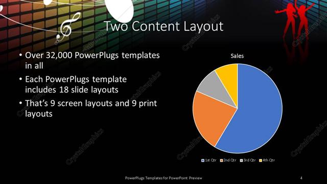 Two Content presentation slide layout