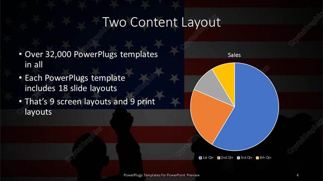 Two Content presentation slide layout