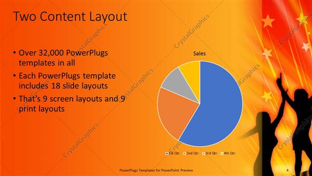 Two Content presentation slide layout