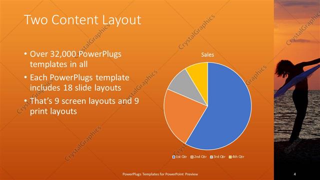 Two Content presentation slide layout