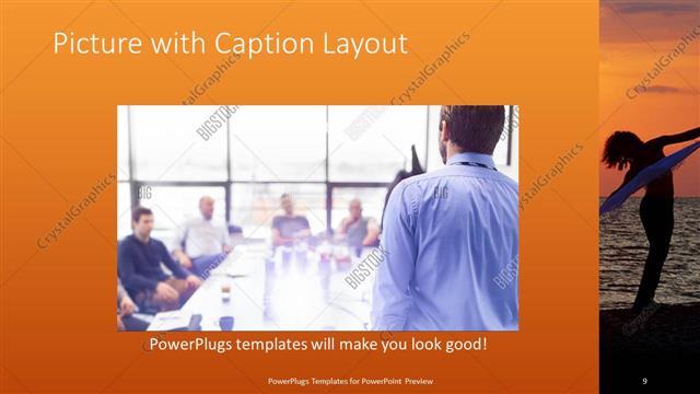 Picture with Caption presentation slide layout