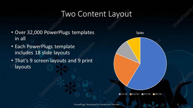 Two Content presentation slide layout