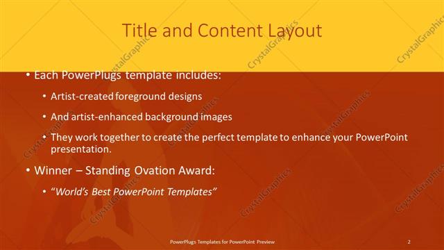 Title and Content presentation slide layout