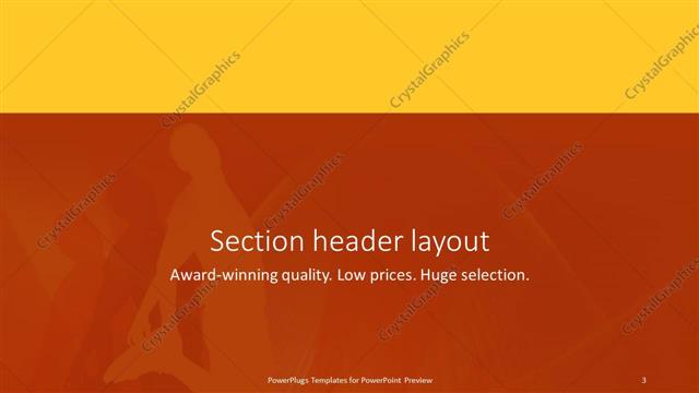 Section Header presentation slide layout