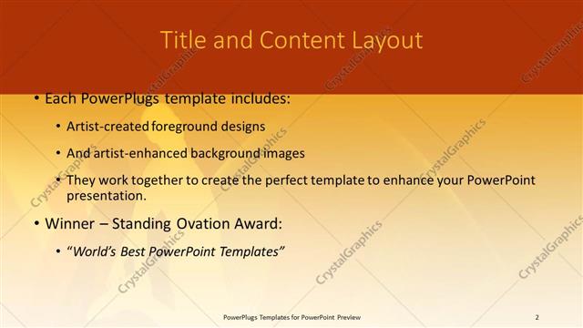 Title and Content presentation slide layout