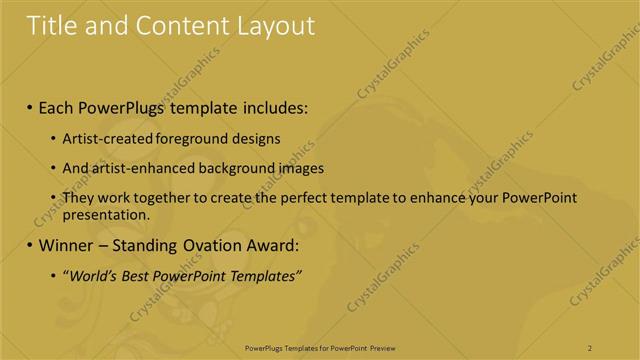 Title and Content presentation slide layout