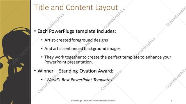 Title and Content presentation slide layout