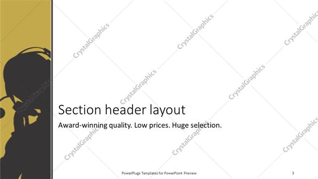 Section Header presentation slide layout
