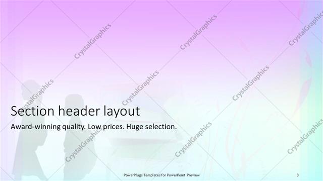 Section Header presentation slide layout