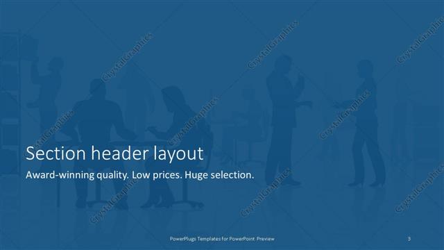 Section Header presentation slide layout
