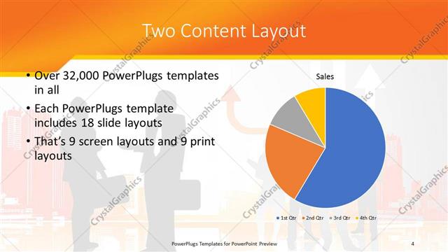Two Content presentation slide layout