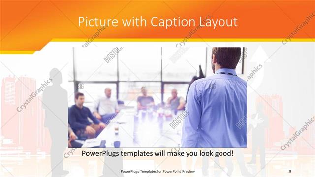 Picture with Caption presentation slide layout