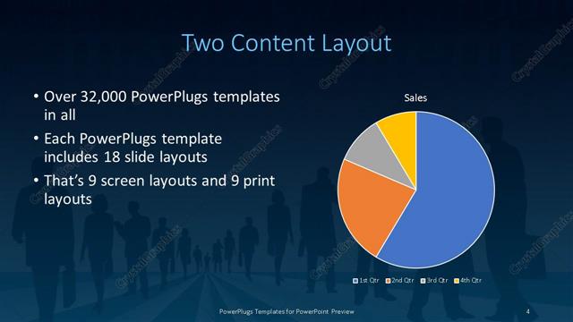 Two Content presentation slide layout