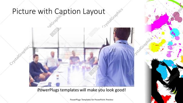 Picture with Caption presentation slide layout