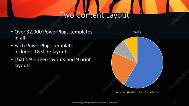 Two Content presentation slide layout