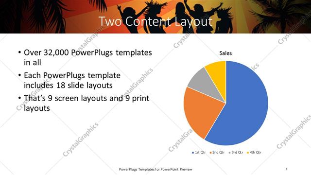 Two Content presentation slide layout