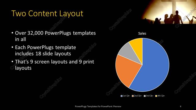 Two Content presentation slide layout