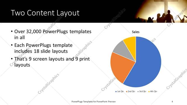 Two Content presentation slide layout