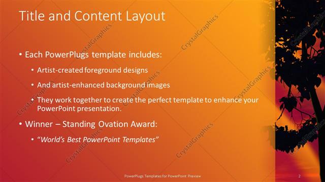Title and Content presentation slide layout