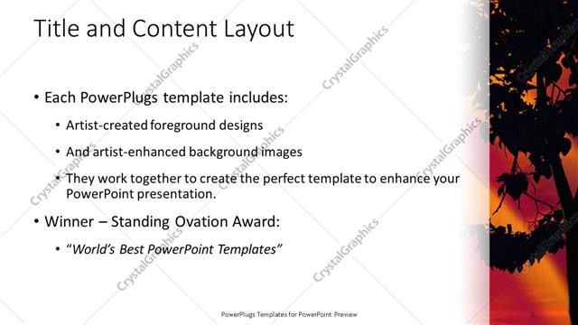 Title and Content presentation slide layout