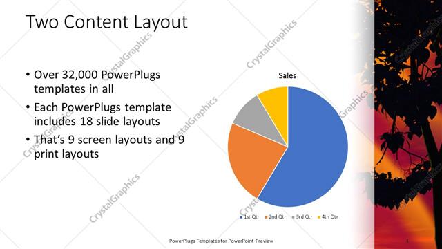 Two Content presentation slide layout