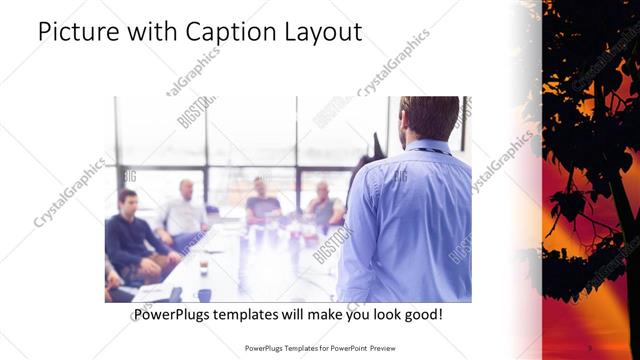 Picture with Caption presentation slide layout
