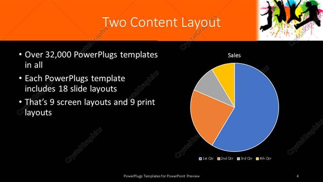 Two Content presentation slide layout