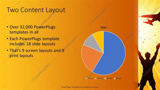 Two Content presentation slide layout