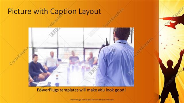 Picture with Caption presentation slide layout