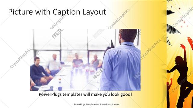 Picture with Caption presentation slide layout