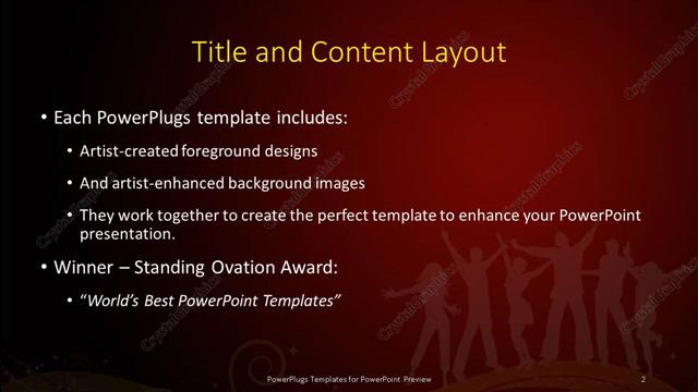 Title and Content presentation slide layout