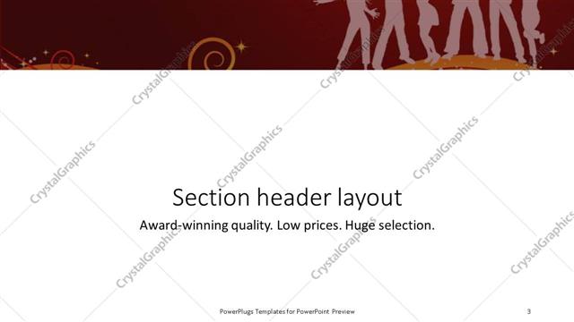 Section Header presentation slide layout